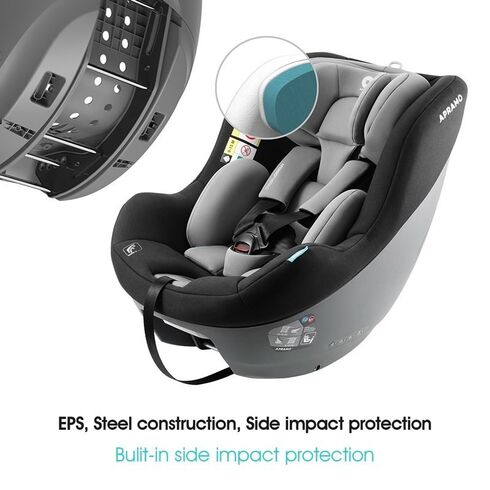 Scaun auto rotativ i-Size Mettro Hub, Dawn Grey 40-105 cm Apramo, Culoare: Gri, Grupa: 0-18kg (0 luni - 4 ani),poza 13