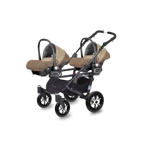 Carucior Pentru Gemeni MyKids Twinni Cappuccino 3 In 1, Culoare: Crem - poza 3 - ExclusivMAG.ro