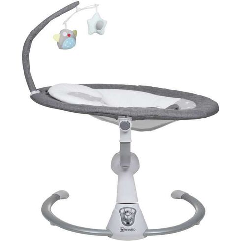 Leagan si balansoar Homey, Gri BabyGo, Culoare: Gri deschis,poza 2
