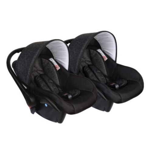 Carucior pentru gemeni 3 in 1 MyKids Twin Quick 15 Anthtacite, Culoare: Negru - poza 2 - ExclusivMAG.ro