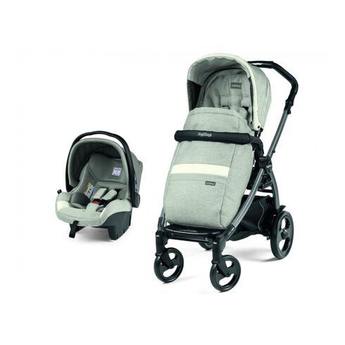 Carucior 2 in 1 Peg Perego, Book 51 Titania, Luxe Pure, 0 - 22 kg, Culoare: Gri deschis