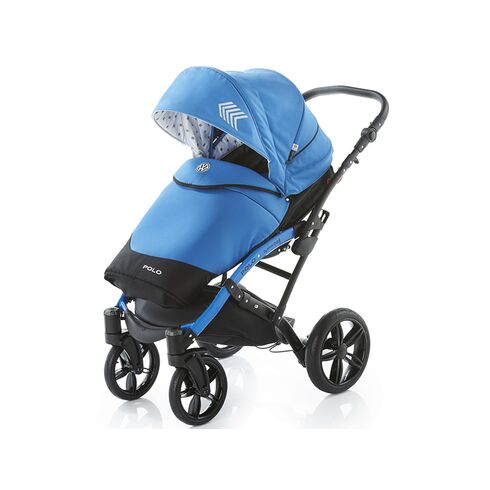 Carucior copii 2 in 1 cu landou Knorr-Baby Volkswagen Polo Albastru, Culoare: Albastru,poza 3