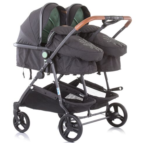 Carucior gemeni Chipolino Duo Smart 2 in 1 Mint, Culoare: Verde,poza 3
