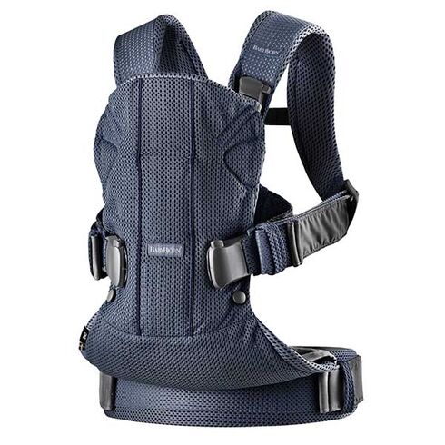 Marsupiu anatomic BabyBjorn One Air Navy Blue, 3D Mesh, Culoare: Albastru