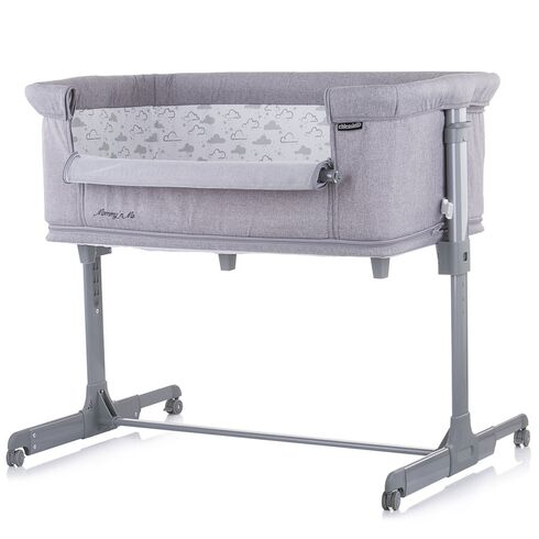 Patut Co-Sleeper si Tarc Chipolino Mommy'n Me Gray Clouds, Culoare: Gri deschis - poza 5 - ExclusivMAG.ro