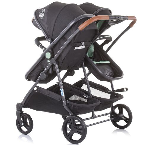 Carucior gemeni Chipolino Duo Smart 2 in 1 Mint, Culoare: Verde,poza 9