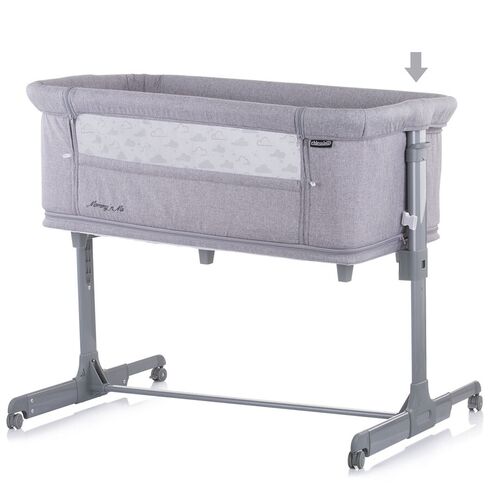 Patut Co-Sleeper si Tarc Chipolino Mommy'n Me Gray Clouds, Culoare: Gri deschis - poza 7 - ExclusivMAG.ro