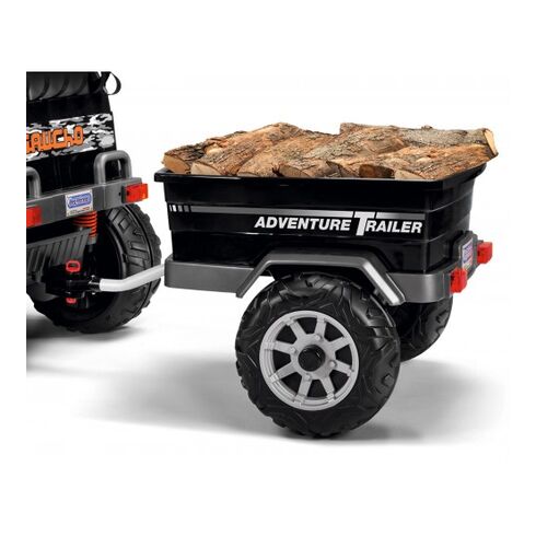 Remorca Peg Perego Gaucho Superpower - Gaucho Rock'in, 6 ani, Negru/Gri - poza 3 - ExclusivMAG.ro