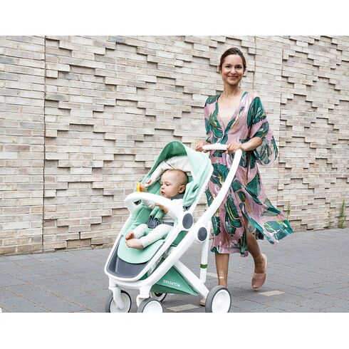 Carucior 2 in 1, Greentom, 100% Ecologic, White Red, Culoare: Rosu,poza 5