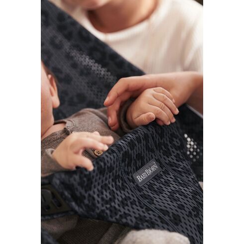 Balansoar BabyBjorn Bliss Antracite/Leopard Mesh - Editie Limitata, Culoare: Gri/Negru,poza 3
