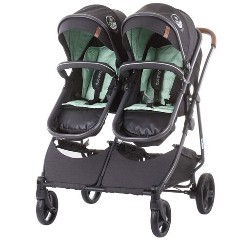 Carucior gemeni Chipolino Duo Smart 2 in 1 Mint, Culoare: Verde,poza 2