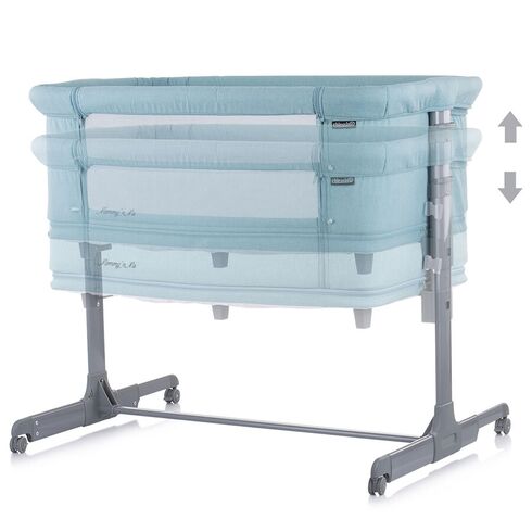 Patut Co-Sleeper si Tarc Chipolino Mommy'n Me Blue Mint, Culoare: Turquoise,poza 6