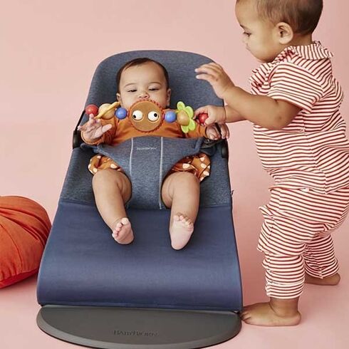 Balansoar BabyBjorn Bliss Dove Blue, 3D Jersey, Culoare: Blue,poza 4