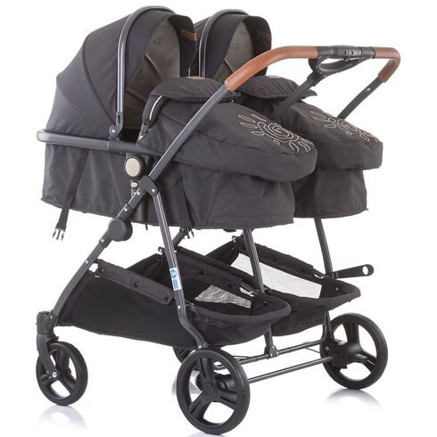 Carucior gemeni Chipolino Duo Smart 2 in 1 Vanilla, Culoare: Crem - poza 3 - ExclusivMAG.ro