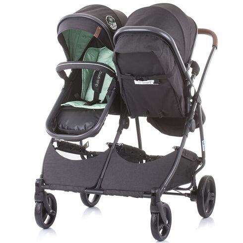 Carucior gemeni Chipolino Duo Smart 2 in 1 Mint, Culoare: Verde,poza 11