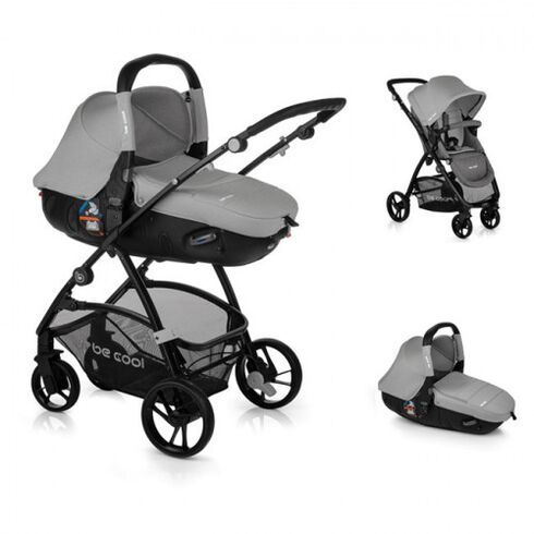 Carucior 3 in 1 Be Cool Slide Match Be Grey, Culoare: Gri  - ExclusivMAG.ro