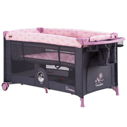 Patut pliabil Chipolino Dorme Peony Pink, Culoare: Roz