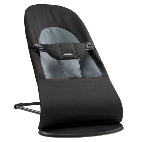 Balansoar BabyBjorn Balance Soft Black/Grey cu bara de jucarii, Culoare: Gri/Negru,poza 2