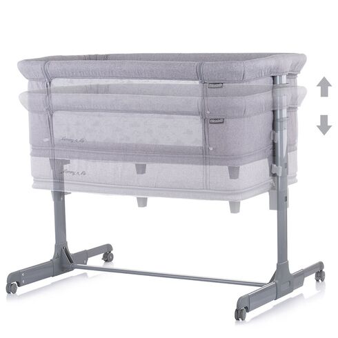 Patut Co-Sleeper si Tarc Chipolino Mommy'n Me Gray Clouds, Culoare: Gri deschis - poza 6 - ExclusivMAG.ro