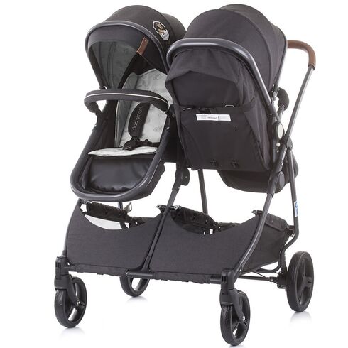 Carucior gemeni Chipolino Duo Smart 2 in 1 Mist, Culoare: Gri - poza 11 - ExclusivMAG.ro