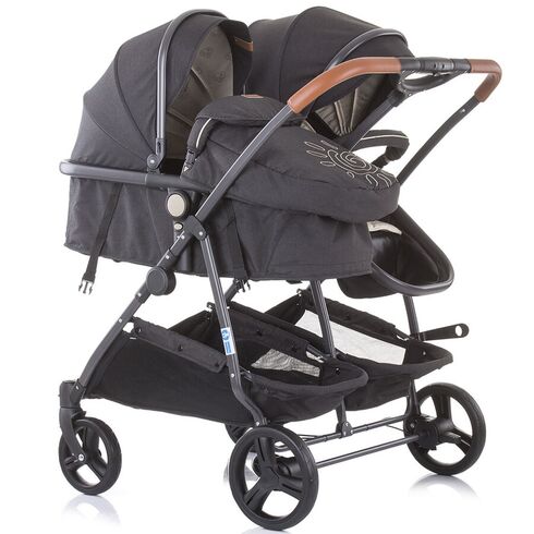 Carucior gemeni Chipolino Duo Smart 2 in 1 Vanilla, Culoare: Crem - poza 4 - ExclusivMAG.ro