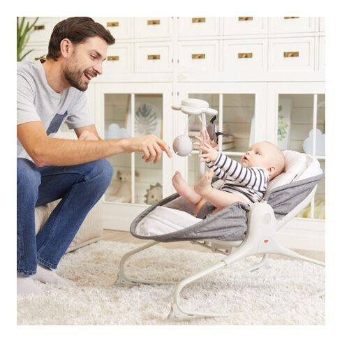 Sezlong 3 in 1 Tiny Love Rocker Napper, 0 luni +, Gri cu Alb,poza 6