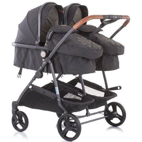 Carucior gemeni Chipolino Duo Smart 3 in 1 vanilla, Culoare: Crem - poza 3 - ExclusivMAG.ro