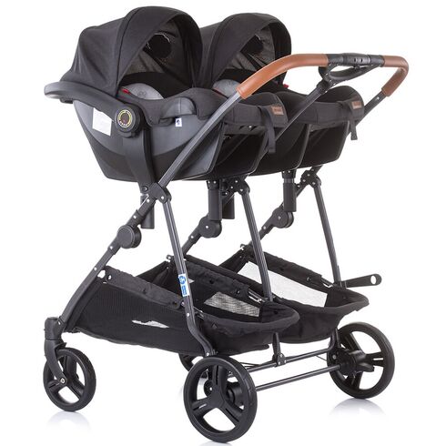 Carucior gemeni Chipolino Duo Smart 3 in 1 mist, Culoare: Gri - poza 5 - ExclusivMAG.ro