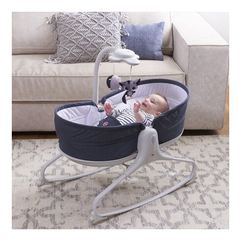 Sezlong 3 in 1 Tiny Love Rocker Napper, 0 luni +, Albastru cu Alb,poza 5