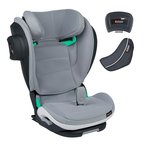 Scaun auto BeSafe iZi Flex Fix i-Size Peak Mesh, Culoare: Gri deschis, Grupa: 15-36kg (4 ani - 12 ani)  - ExclusivMAG.ro