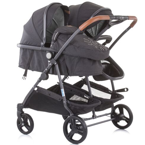 Carucior gemeni Chipolino Duo Smart 3 in 1 mist, Culoare: Gri - poza 8 - ExclusivMAG.ro