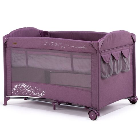 Patut pliabil Chipolino Merida dhalia linen cu laterala culisanta, Culoare: Mov,poza 5  - ExclusivMAG.ro Patut pliabil Chipolino Merida dhalia linen cu laterala culisanta, Culoare: Mov,poza 5