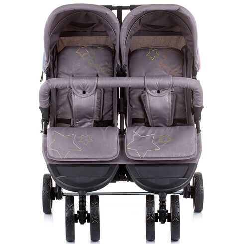 Carucior gemeni Chipolino Maxi Mix asphalt, Culoare: Gri - poza 4 - ExclusivMAG.ro