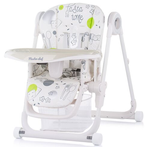 Scaun de masa Chipolino Master Chef mist, Culoare: Alb/Gri,poza 3