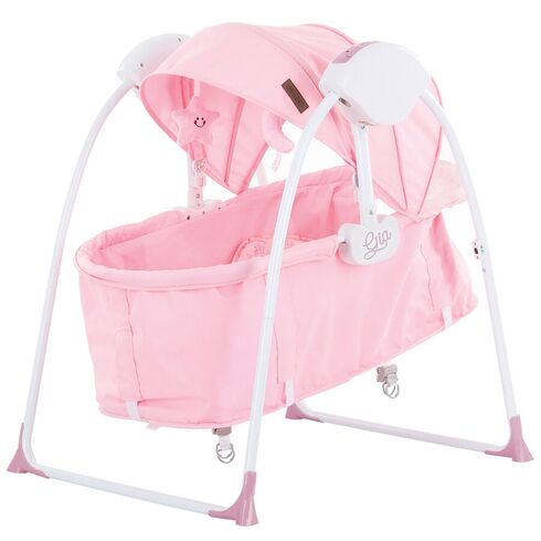 Patut si leagan electric Chipolino Gia peony pink, Culoare: Roz,poza 2