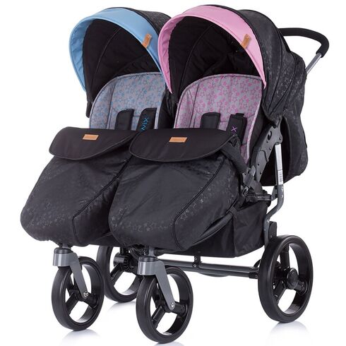 Carucior gemeni Chipolino Twix boy girl, Culoare: Multicolor - poza 3 - ExclusivMAG.ro