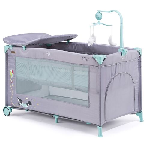 Patut pliabil Chipolino Onyx Mint, Culoare: Gri deschis,poza 3