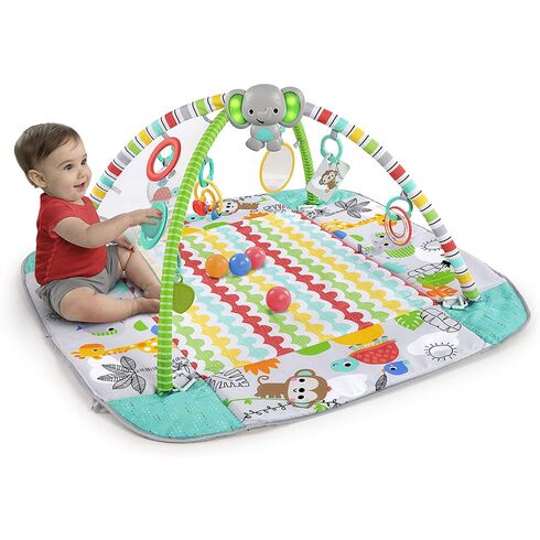 Salteluta de activitati 5 in 1 Bright Starts Gym & Ball Pit Totally Tropical,poza 5