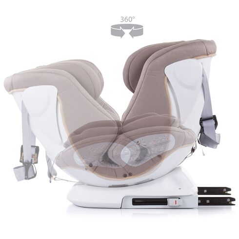 Scaun auto Chipolino Rotix 0-36 kg Latte cu sistem Isofix, Culoare: Crem, Grupa: 0-36kg (0 luni - 12 ani),poza 8