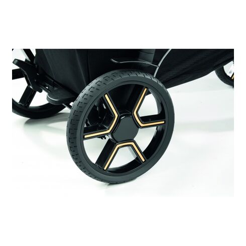 Carucior 3 in 1 Peg Perego Book, Lounge, 0 - 22 kg, Graphic Gold, Negru / Bej, Culoare: Crem,poza 8