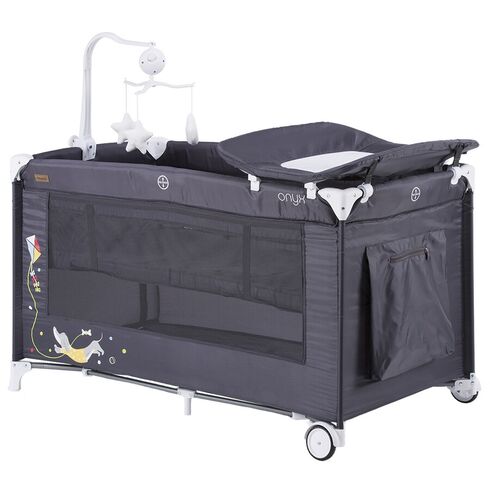 Patut pliabil Chipolino Onyx Asphalt, Culoare: Gri/Negru