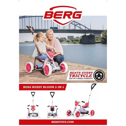 Kart BERG Buzzy Bloom 2 in 1, Culoare: Roz,poza 7