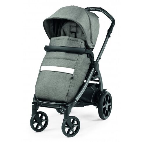 Carucior 3 in 1 Peg Perego Book, Lounge, 0 - 22 kg, City Grey, Gri / Alb, Culoare: Alb/Gri,poza 3