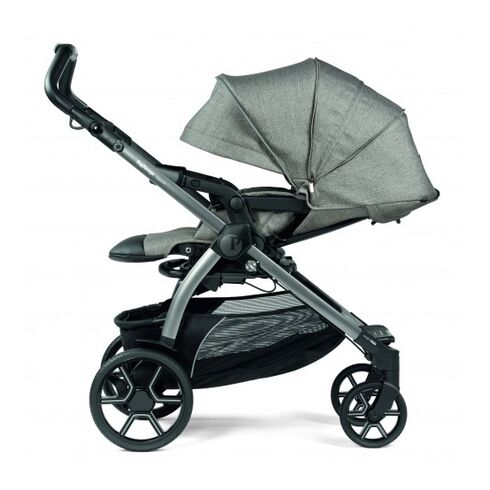 Carucior 3 in 1 Peg Perego Book, Lounge, 0 - 22 kg, City Grey, Gri / Alb, Culoare: Alb/Gri,poza 6