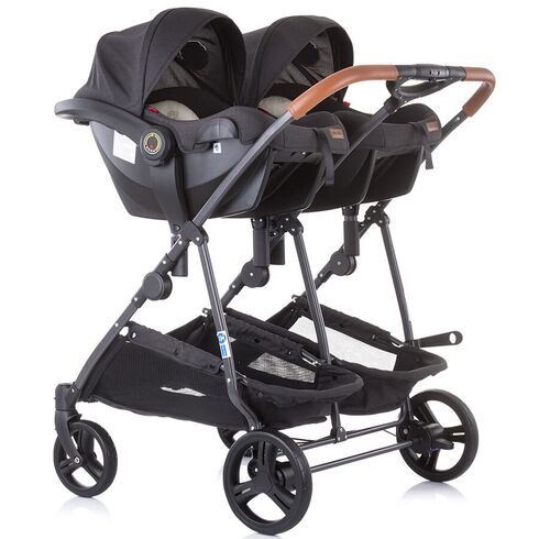 Carucior gemeni Chipolino Duo Smart 3 in 1 vanilla, Culoare: Crem - poza 5 - ExclusivMAG.ro