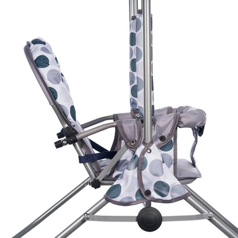 Leagan pentru copii, Top Kids, cu spatar reglabil, Grey Dots, Culoare: Gri,poza 5