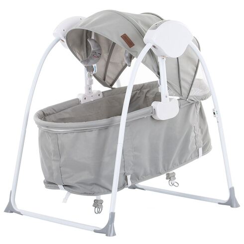 Patut si leagan electric Chipolino Gia mist, Culoare: Gri,poza 2