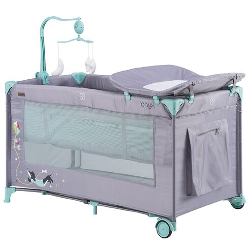 Patut pliabil Chipolino Onyx Mint, Culoare: Gri deschis