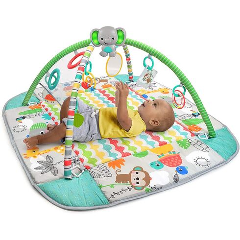 Salteluta de activitati 5 in 1 Bright Starts Gym & Ball Pit Totally Tropical,poza 2