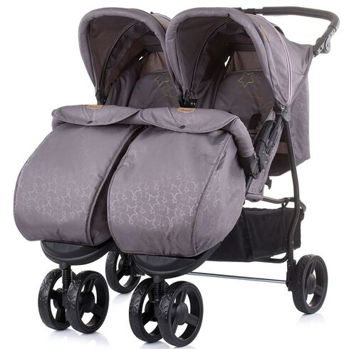 Carucior gemeni Chipolino Maxi Mix asphalt, Culoare: Gri - poza 3 - ExclusivMAG.ro